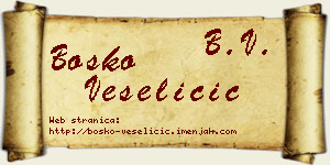 Boško Veseličić vizit kartica